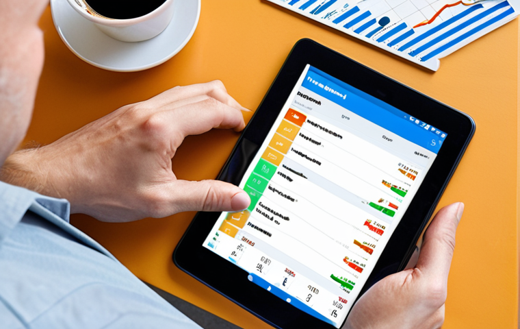 **

*   **Prompt:** A person thoughtfully reviewing their finances on a tablet, with charts and graphs visible, surrounded by everyday expenses like a coffee cup, grocery receipt, and a wishlist item (e.g., plane ticket, new gadget).  The scene has a balanced mix of concern and determination. Use bright, inviting colors with a modern, clean aesthetic. The goal is to visualize "understanding your relationship with money."

**